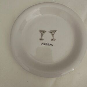 Williams and Sonoma Appetizer Charcuterie Plate Cheers 6”